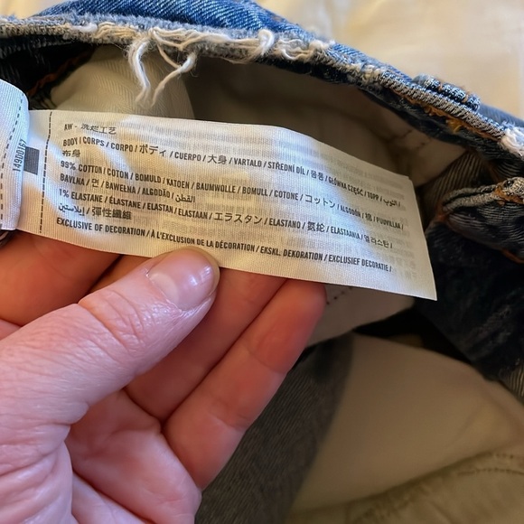 Abercrombie & Fitch The Cutoff Short High Rise Curve Love Denim Shorts Size 26 - Picture 9 of 11